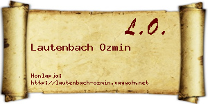 Lautenbach Ozmin névjegykártya